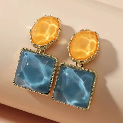 Water Effect Statement Earrings