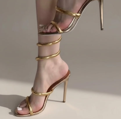 Wrap Around Strap Heels