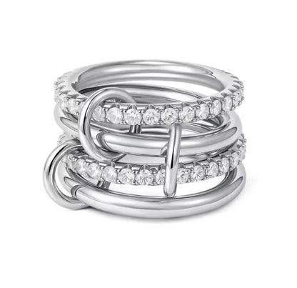 Diamanté Stack Rings