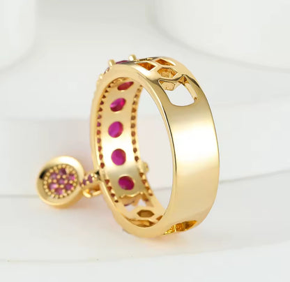 Diamanté Dangle Ring