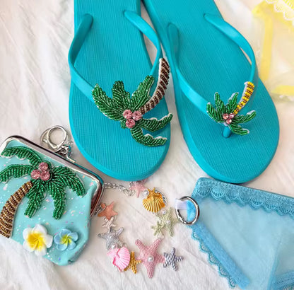 Summer Beaded Flip Flops