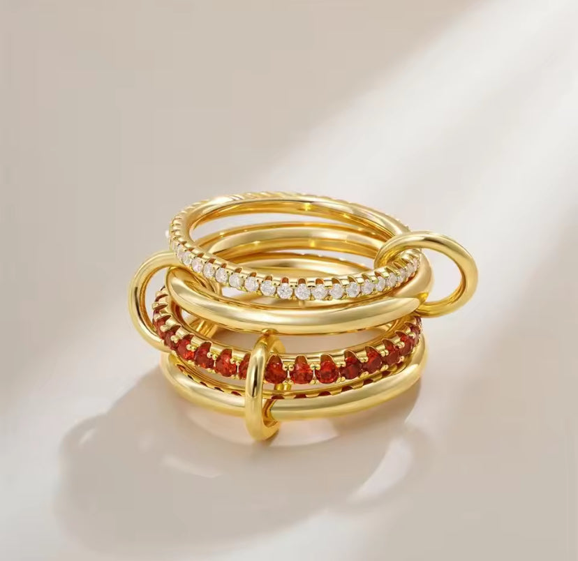 Diamanté Stack Rings