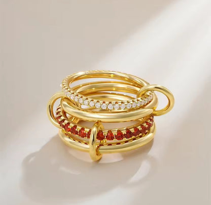 Diamanté Stack Rings