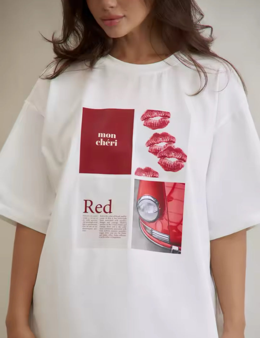 Red Print T-Shirt