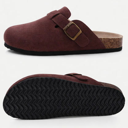 Slip On Suede Cork Clogs