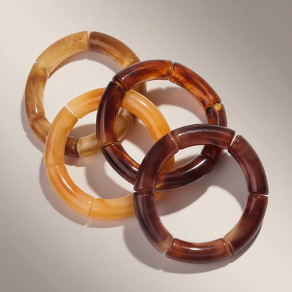 4pcs Ombré Brown Bangle Set