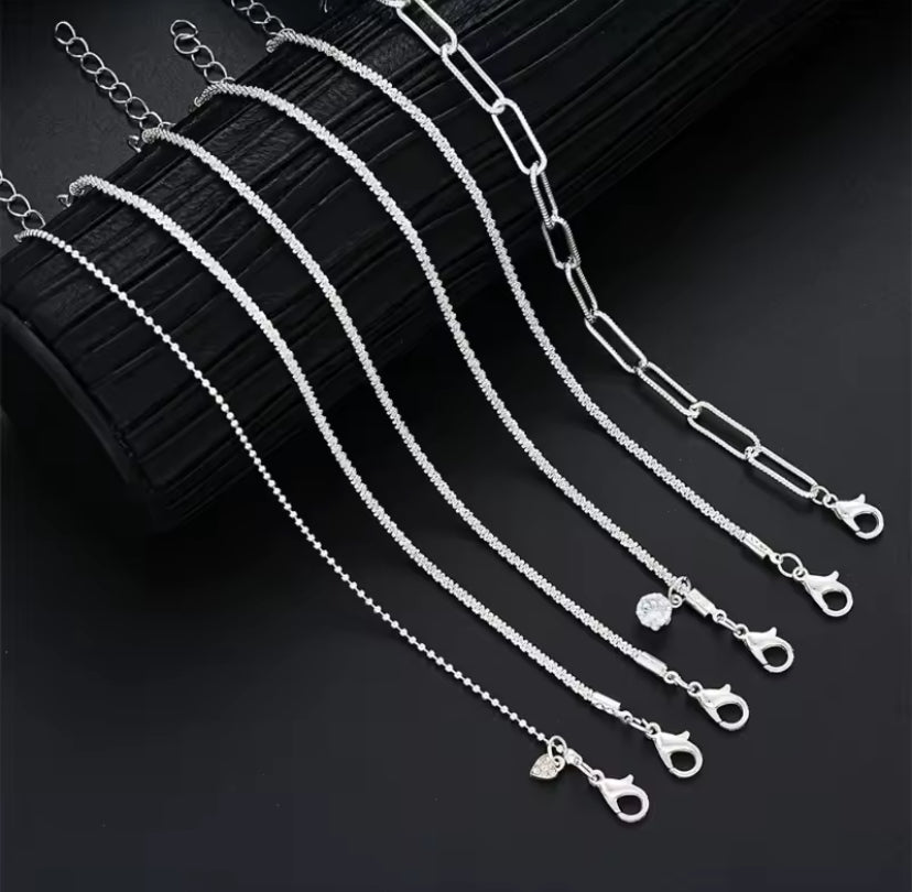 6pcs Silver Diamanté Bracelts