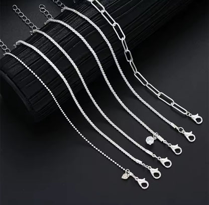 6pcs Silver Diamanté Bracelts