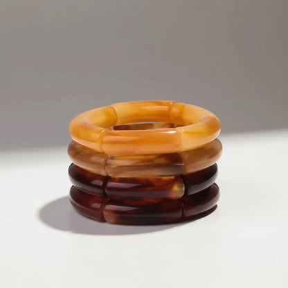 4pcs Ombré Brown Bangle Set