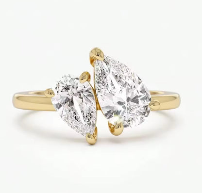 Crystal Water Drop Ring