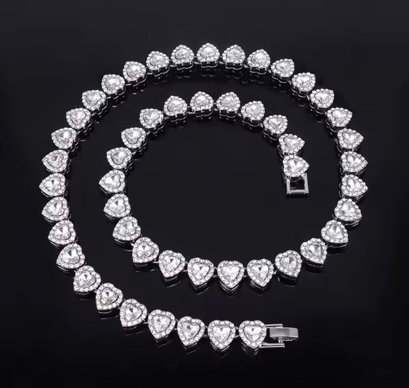 Crystal Heart Jewellery Set