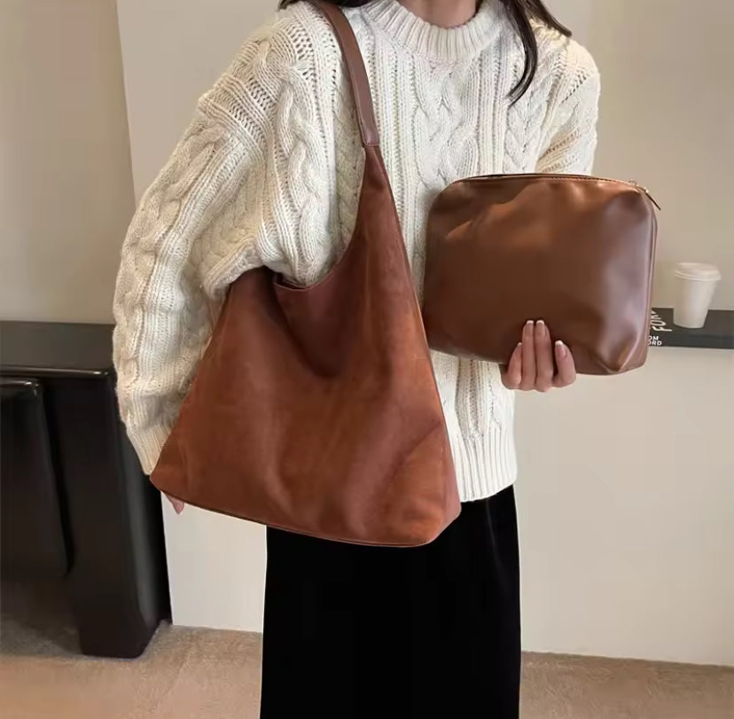 Suede Tote Bag