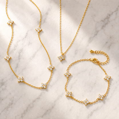 LuxeBloom Jewellery Set