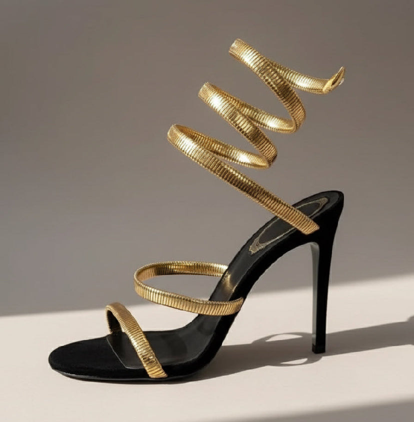 Wrap Around Strap Heels