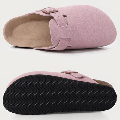 Slip On Suede Cork Clogs
