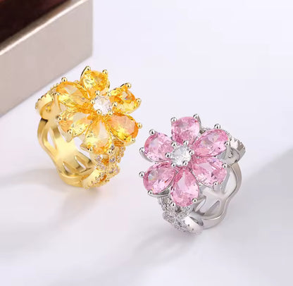 Flower Crystal Ring
