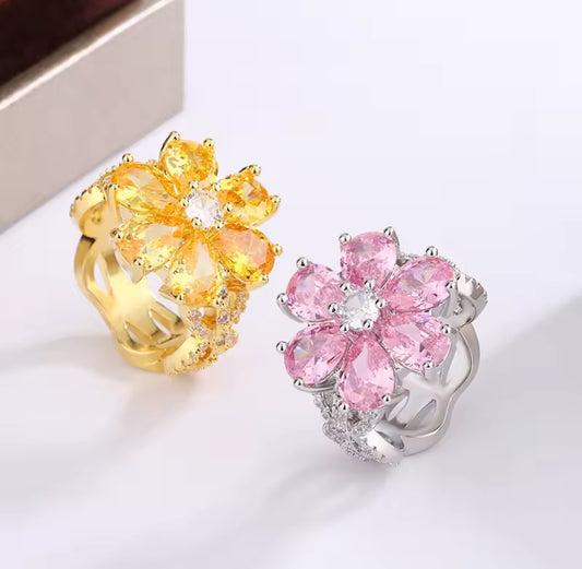 Flower Crystal Ring