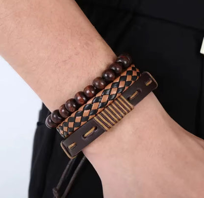 12pcs Vintage Woven Beaded Bracelet Set