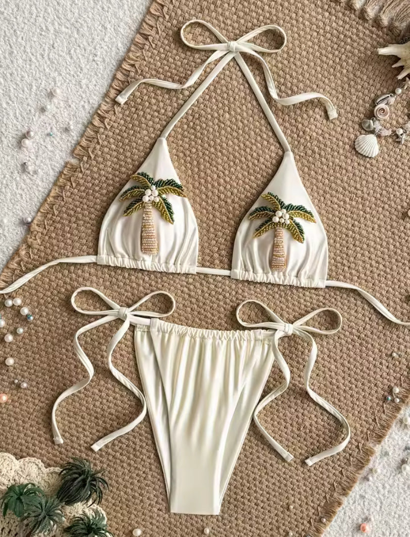 Beaded Palm Tree Bikini
