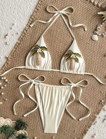 Beaded Palm Tree Bikini