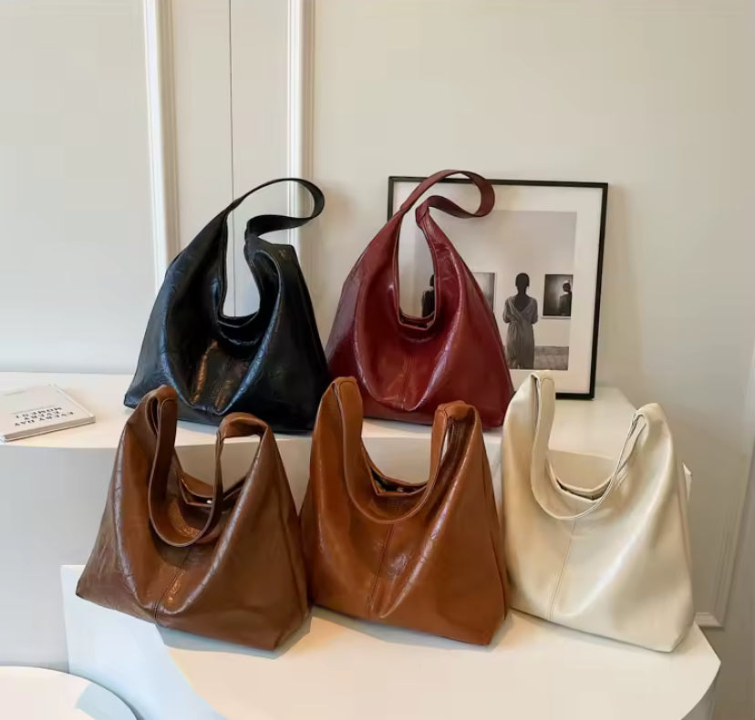 Faux Leather Tote Bag
