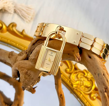 Gold Padlock Watch
