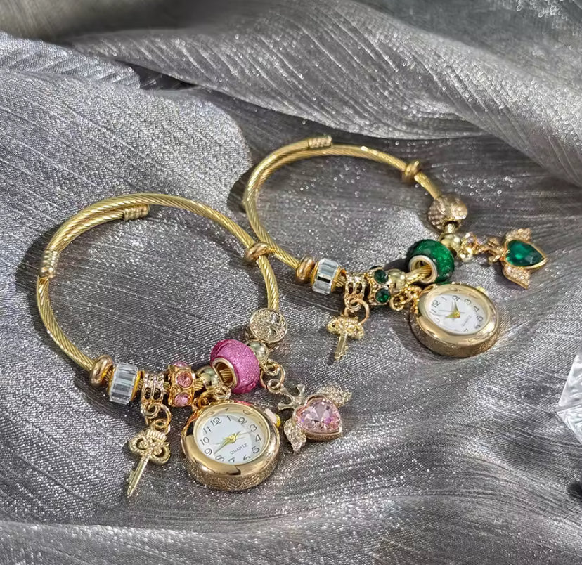 Vintage Charm Bracelet Watch