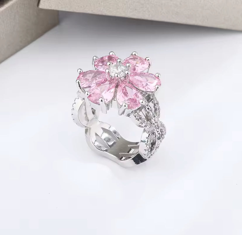 Flower Crystal Ring