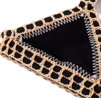 Reversible Crochet Seam Triangle Bikini