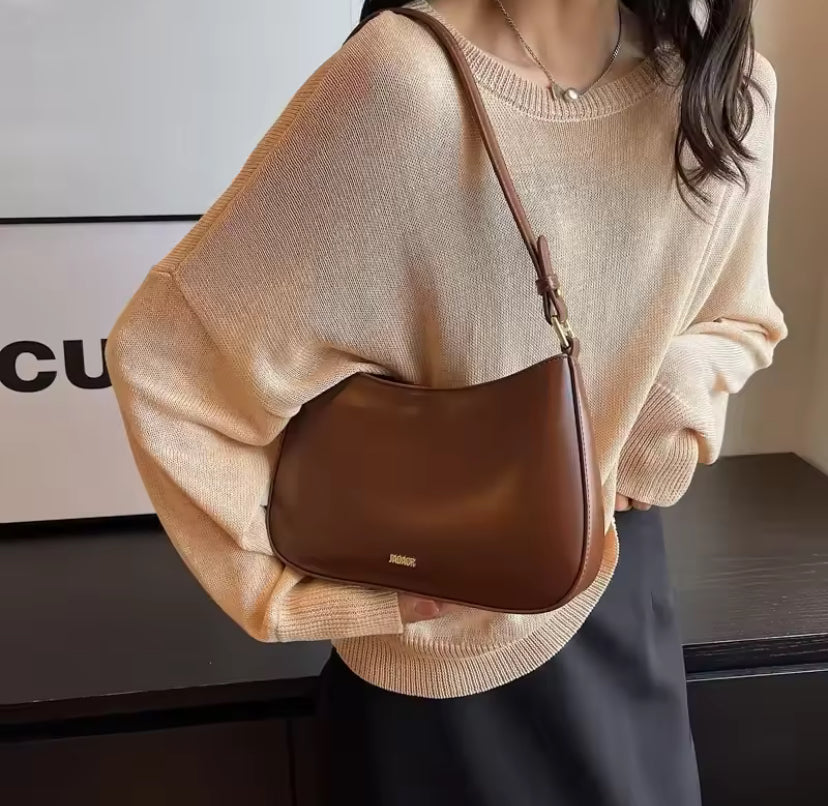 Faux Leather Shoulder Bag