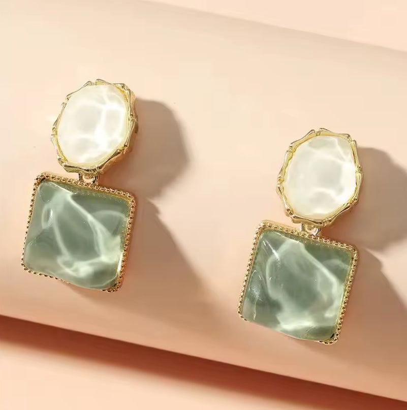 Water Effect Statement Earrings