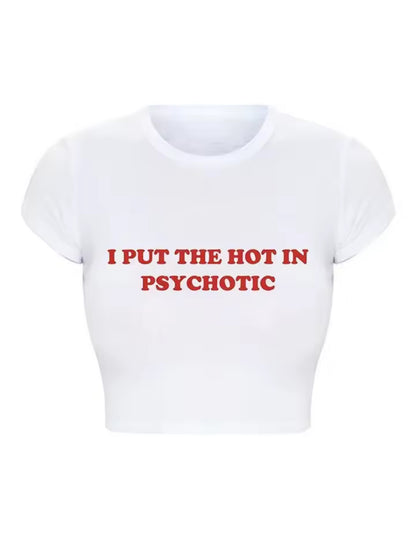 Psychotic Quote Crop Top