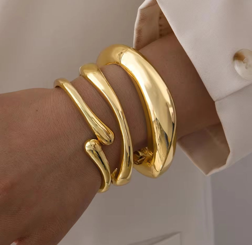 3pcs Gold Bangle Set