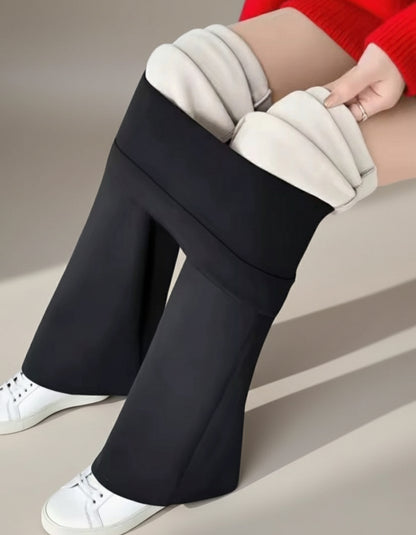 Black Thermal Fluffy Inside Flared Leggings