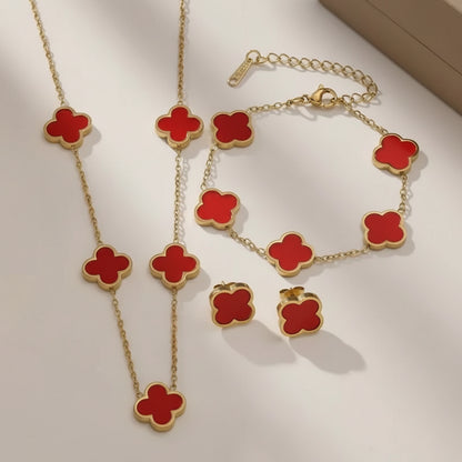 Four Leaf Clover Jewellery Set