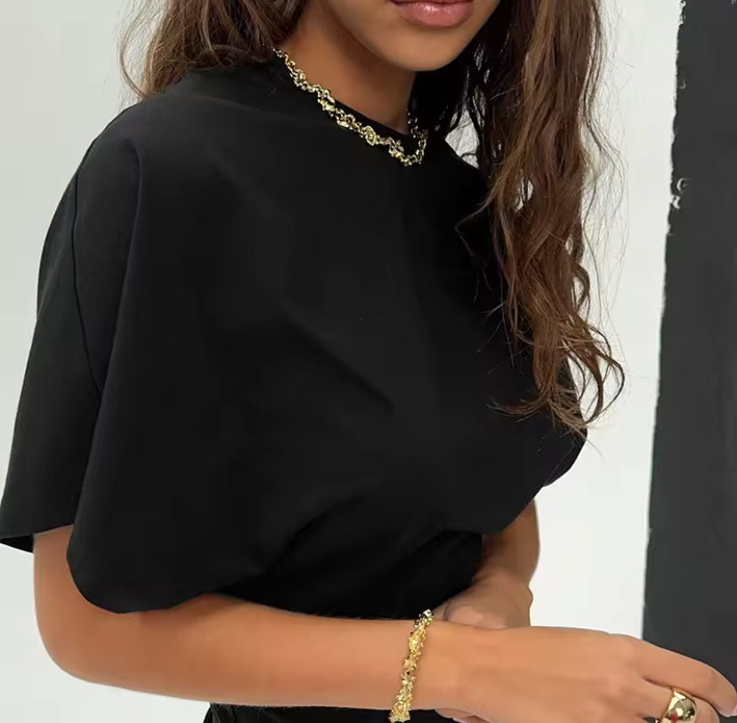 Fitted Waist Cropped T-Shirt