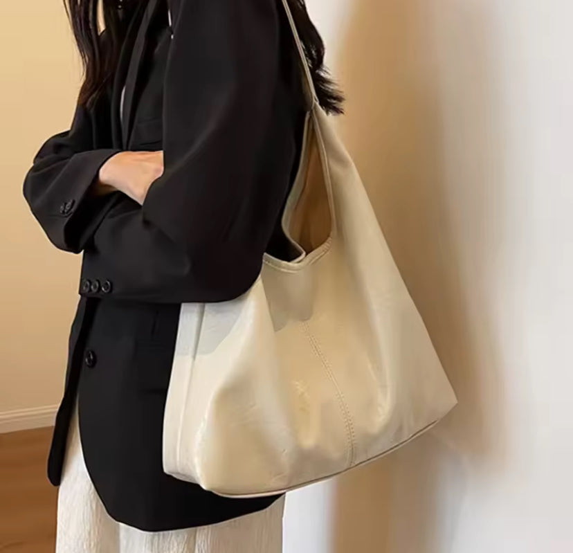 Faux Leather Tote Bag