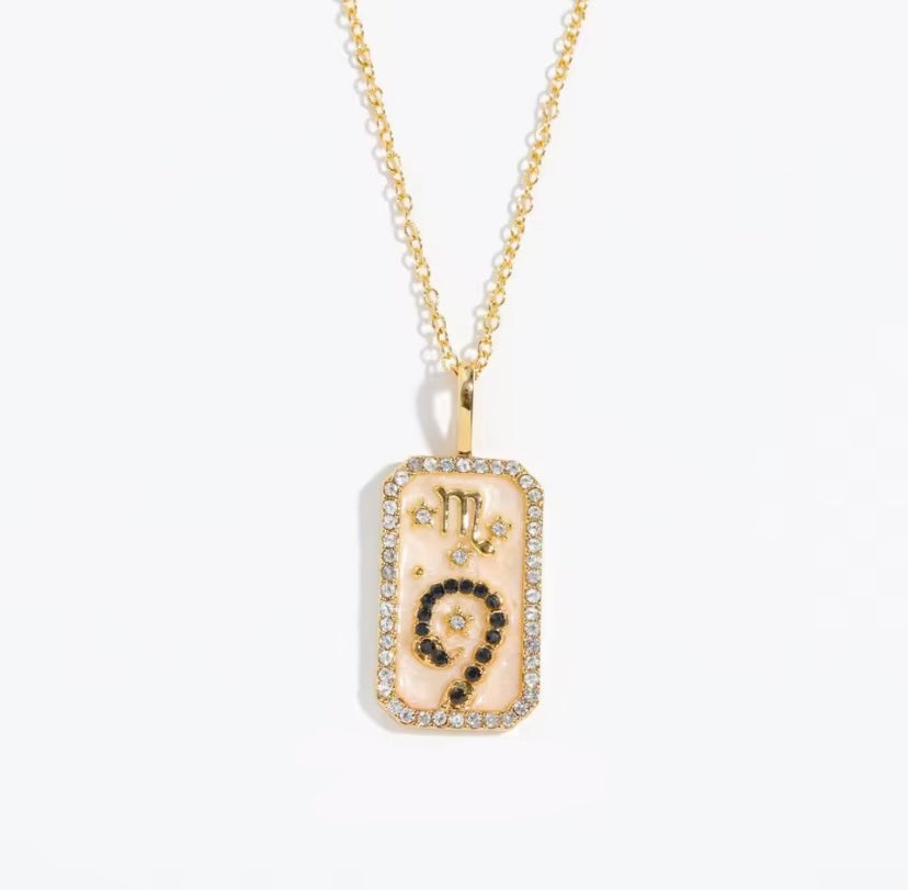 Pearl Resin Star Sign Necklace