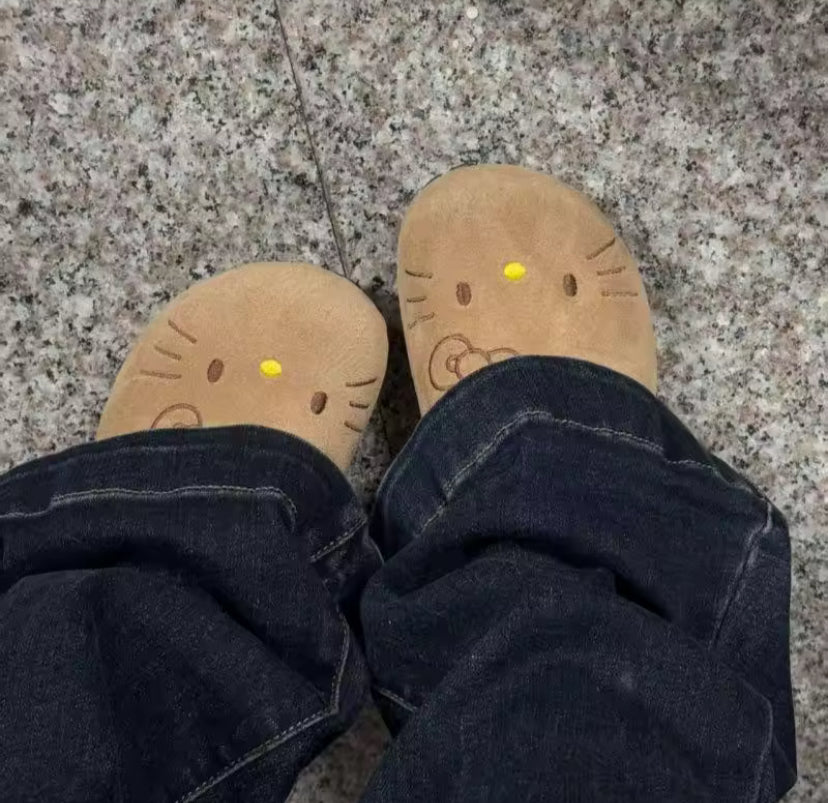 Hello Kitty Suede Cork Clogs