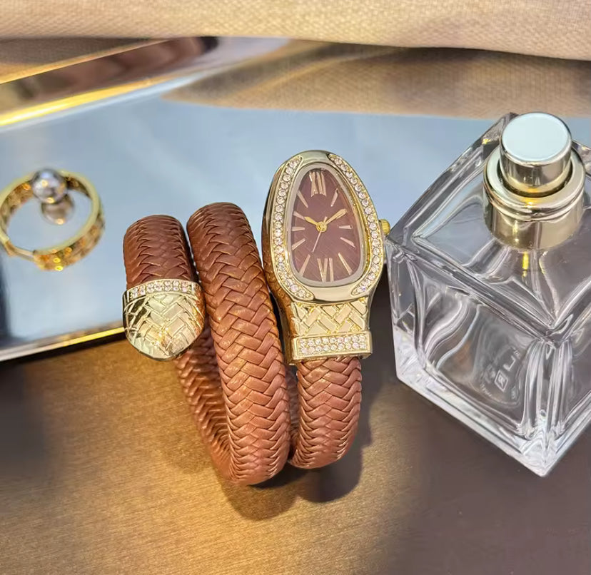 Wrap-Around Wrist Snake Watch