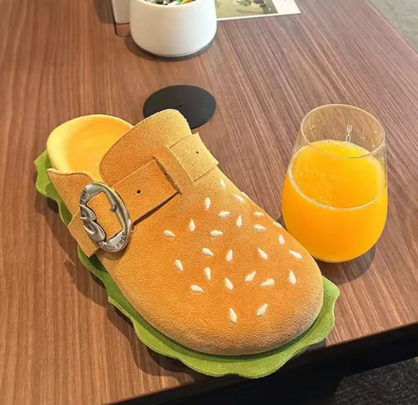 Burger Suede Cork Clogs