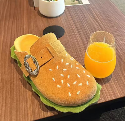 Burger Suede Cork Clogs