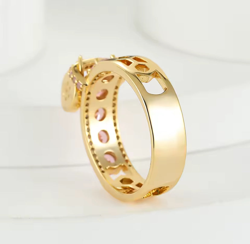 Diamanté Dangle Ring