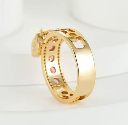 Diamanté Dangle Ring