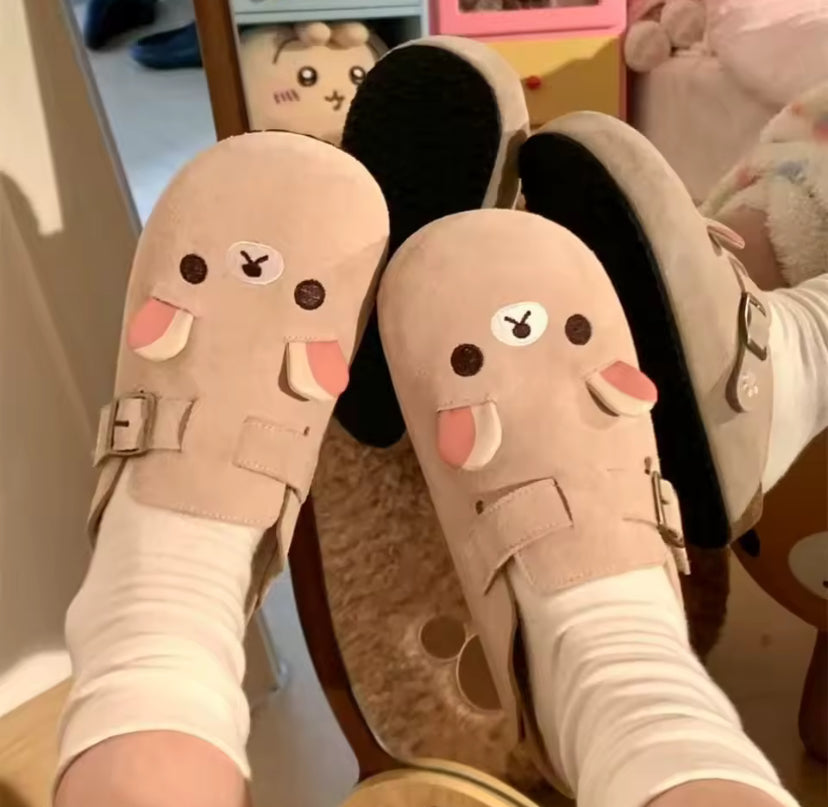 Bear Suede Cork Clogs