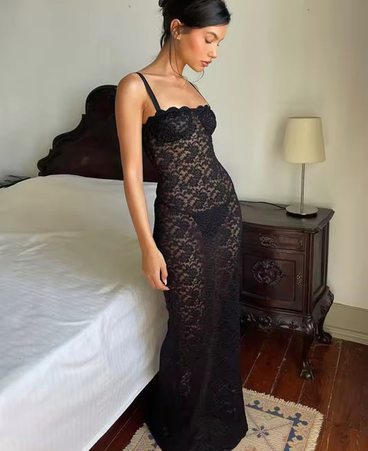 Floral Lace Maxi Dress