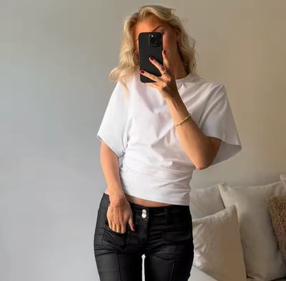 Fitted Waist Cropped T-Shirt