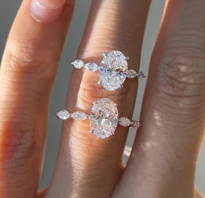 Oval Cut Moissanite Ring