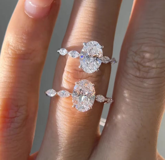 Oval Cut Moissanite Ring
