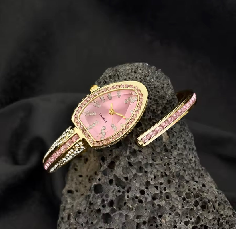 Rhinestone Snake Style Bangle Watch
